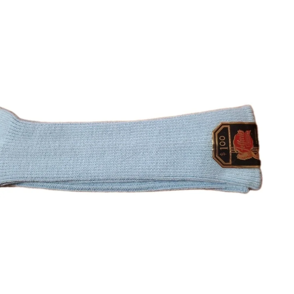 Vintage Mid Calf Socks Jefferies Hosiery Orlon Nylon Size 10-13 Blue